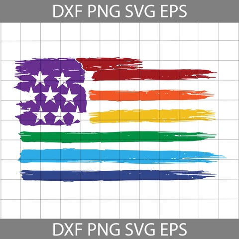 Pride Flag Grunge SVG, America Flag SVG, LGBT Svg, Cricut File, Clipart, Svg, Png, Eps, Dxf