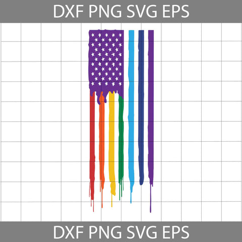 Pride Flag Ver SVG, America Flag SVG, LGBT Svg, Cricut File, Clipart, Svg, Png, Eps, Dxf