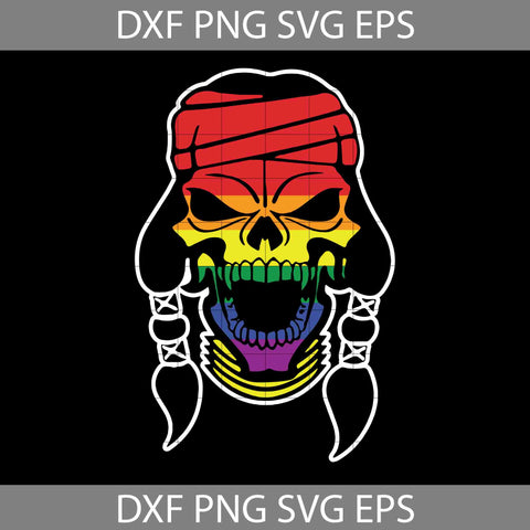 Skull LGBT Pride Svg, LGBT Svg, Cricut File, Clipart, Svg, Png, Eps, Dxf