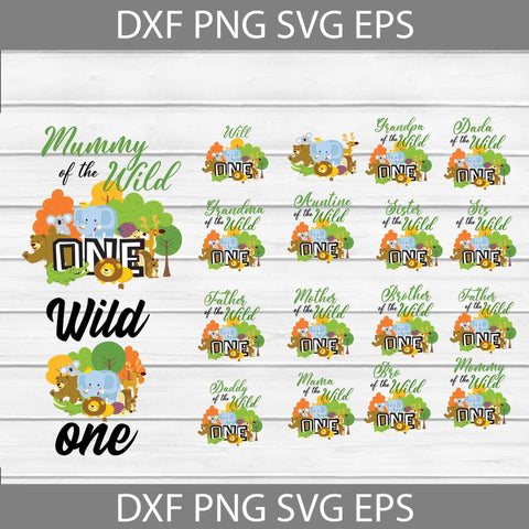 Birthday Family Png, Bundle, Wild One Png, Sublimation, Zoo Animal Birthday Png, Jungle Safari Animals, Birthday Png, Png Digital Image 300dpi