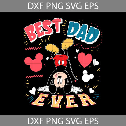 Groovy Best Dad Ever Svg, Mouse Svg, Dad Svg, Cartoon Svg, Father's Day Svg, Cricut File, Clipart, Svg, Png, Eps, Dxf