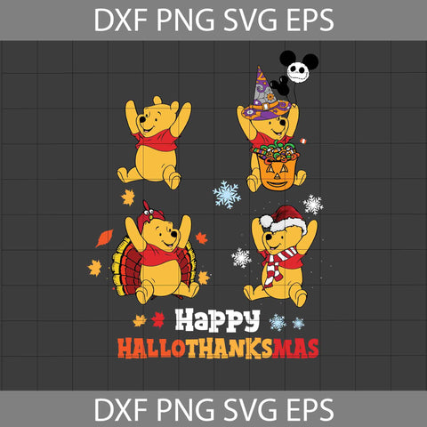 Happy Hallothanksmas Svg, Thanksgiving Svg, Halloween Svg, Christmas Svg, Cricut File, Clipart, Svg, Png, Eps, Dxf