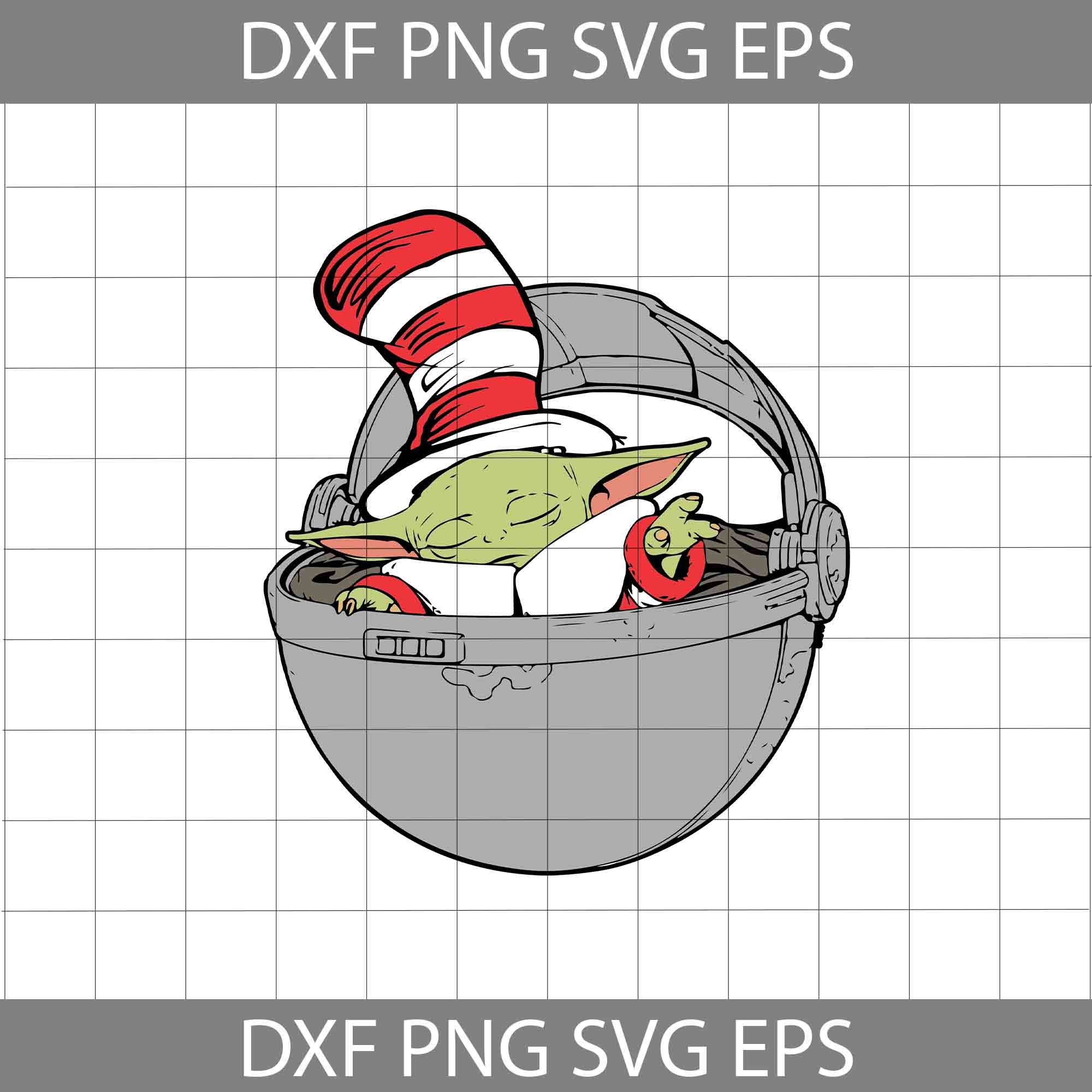 Cat In The Hat Svg, Love Cat Svg, Cricut File, Clipart, Svg, Png, Eps, Dxf