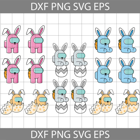 Happy Easter Among Us Svg, Kids Easter, Easter Bunny Svg, Bunny Svg, Easter's Day Svg, Cricut File, Clip Art, Bundle, Svg, Png, Eps, Dxf