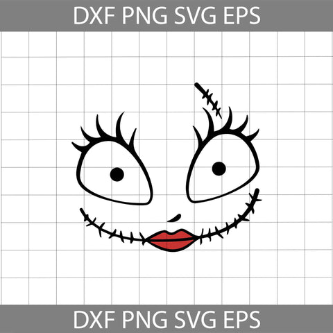 Sally Face Svg, Nightmare Before Christmas Svg, Sally Svg, Halloween Svg, Cricut File, Svg