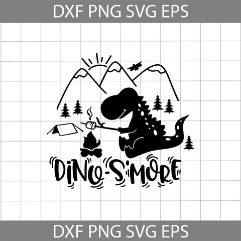 Dino-S'More Svg, Dinosaur cute, Camping Summer Camp S'mores Svg, Camping Svg, Cricut File,Clipart, Svg, Png, Eps, Dxf