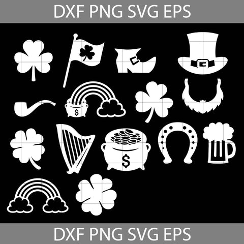 Patrick Day Svg, Patrick Day Silhouette, Bundle, Cricut File, Clip Art, Clover Svg, Raibow Svg, Money Svg, Happy Patrick's Day Svg, Png, Eps, Dxf