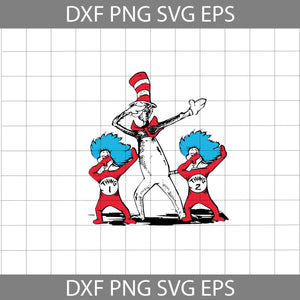 Cat In Hat And Thing 1 Thing 2 Dabbing Svg, Dr. Seuss Svg, Cat In The Hat Svg, Read Book Svg, Cricut File, Clipart, Funny Quotes Svg, Png, Eps, Dxf