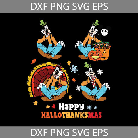 Happy Hallothanksmas Svg, Dog Svg, Halloween Svg, Thanksgiving svg, Christmas svg, Cricut File, Clipart, Svg, Png, Eps, Dxf