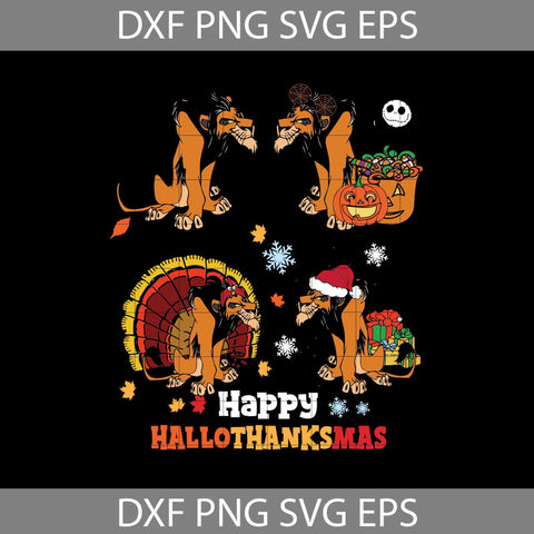 Happy Hallothanksmas Svg, Halloween Svg, Thanksgiving svg, Christmas svg, Cricut File, Clipart, Svg, Png, Eps, Dxf